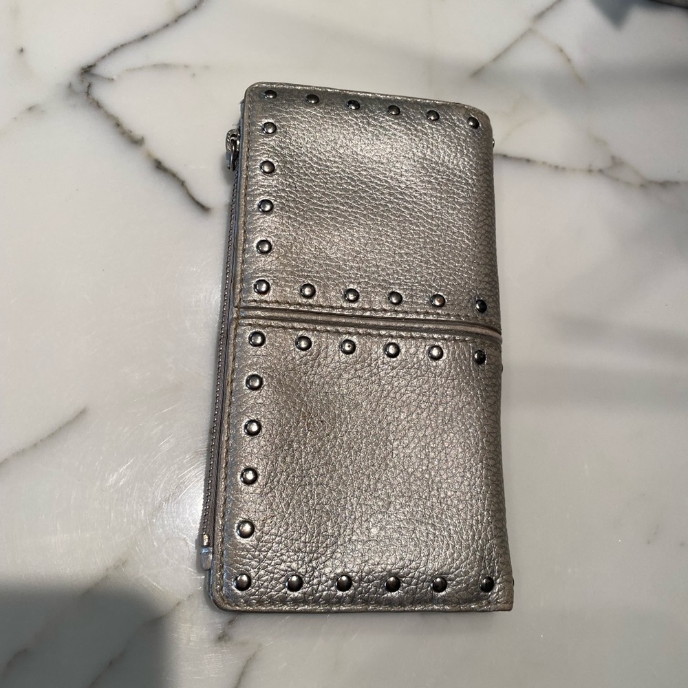 Michael Kors silver studded long wallet